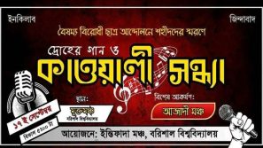 বরিশাল বিশ্ববিদ্যালয়ের আয়োজনে আজ দ্রোহের গান-কাওয়ালি সন্ধ্যা