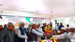 ভোলা বোরহানউদ্দিনে ইসলামী বিশ্ববিদ্যালয়ের ভিসিকে সংবর্ধনা