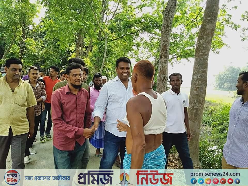 দেহেরগতি চেয়ারম্যান প্রার্থী রনি খানের গণসংযোগে ব্যাপক সাড়া