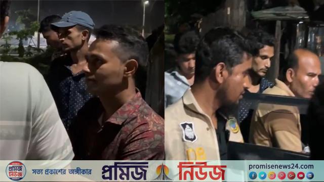 বরিশালে মোটরসাইকেল ‍চুরির সময় চারজনকে ধরে পুলিশে দিল জনতা